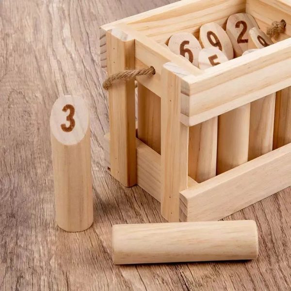 DIY Viking Number Kubb Set Fun Metal Skittle Lawn Games for Parks & Gardens for Parties for Ages 5 to 7 Years - Image 2